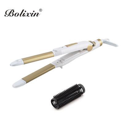 China Wholesale Ceramic Coating Hair Salon Products 3 in 1 Hair Curler and Straightener with Comb for sale