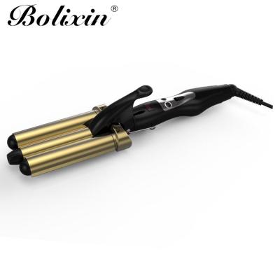 China Wave hair curling hair curler with three tubes, machine for curling hair, digital perm machine for sale