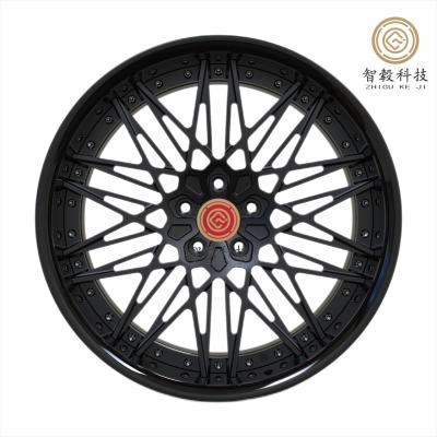 China Custom Forged Aluminum Alloy Wheels 2 Pieces Set Custom Color Best Quality Forged Aluminum Alloy Rims Luxury Car Wheel Wholesale From China for sale