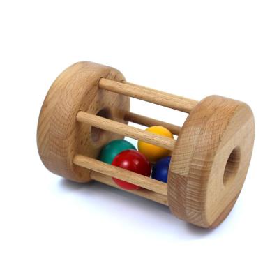 China Montessori Eco-Friendly Montessori Wooden Material Toys Wooden Educational Rolling Drachma Montessori Toy Baby for sale