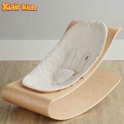 China Xiair Baby Chair Comfortable Safety Baby Bouncer Adjustable Wooden Automatic Bouncer Kids Portable Fold Cradle Swing Rocking Lounger for sale