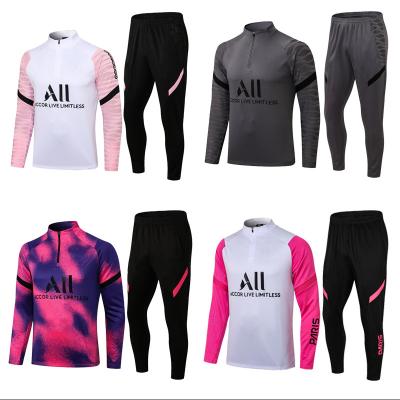 China Custom LOGO Newest Design Thai Quality Long Sleeve Original Football Uniform Kits Soccer Tracksuits zu verkaufen