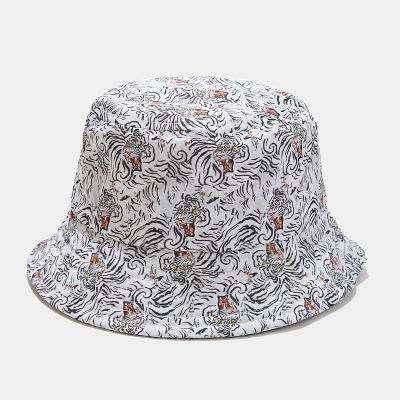 China Custom Wholesale Bulk Order High Quality New Design Creative Animal Patterns Cotton Sun Protection Customized Bucket Hat for sale