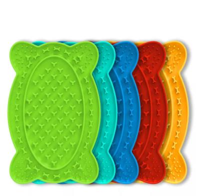 China Silicone Slow Mat Dog Feeding Lick Pad Silicone Dogs Cats Feeder Mat New Pet Slow Eating Training Food Pad for sale