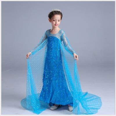 China Breathable Hot Designs Long Party Dress Lace Dress Fabric Kids Dress Wiping for sale