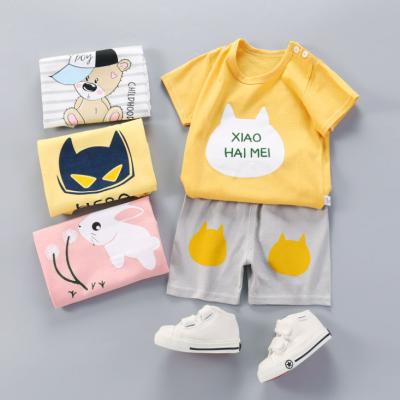 China Fashion Children Clothing Set Baby Boy Girl Clothes Cute Summer Cartoon Kids Cotton Sets for sale