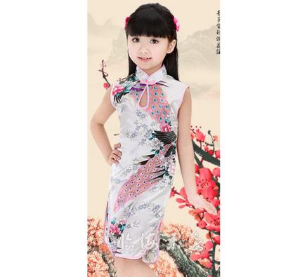 China Girls Cheongsam Chinese Style Elegant Dresses Traditional Chinese Straight Clothing Many Styles 2-4-6-8-10-12 for sale