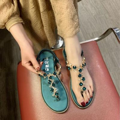 China Women Summer Beach Shoes Solid Toe Sandals Fashion Casual Peep Shoes Women Low Heel Durable Shoes for sale