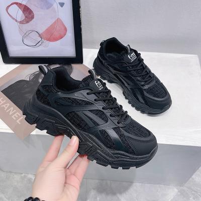 China Designer 2022 Sweat-absorbent Fashion Style Dad Shoes Genuine Leather Balan Chunky Shoes Men Women for sale