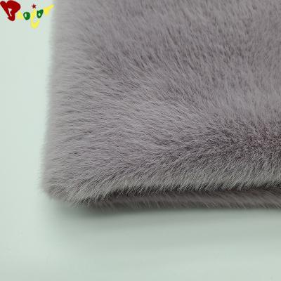 China Toy Hot Sale Excellent Polyester Fabric Soft 100% Faux Rabbit Fur For Long Faux Fur Vest Faux Fur Jacket Baby for sale