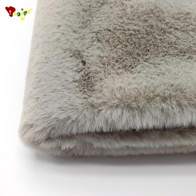 China Toy Safety and Sanitary 100% Polyester Fabric for Rabbit Fur Lined Winter Coat Women Plus Size Faux Fur for sale