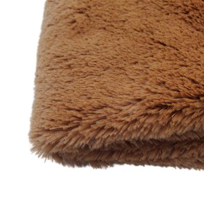 China 100% Soft Long Hair Polyester PV Tear-Resistant Plush For Tote Bag Winter Faux Fur Headband Green Faux Fur Coat for sale