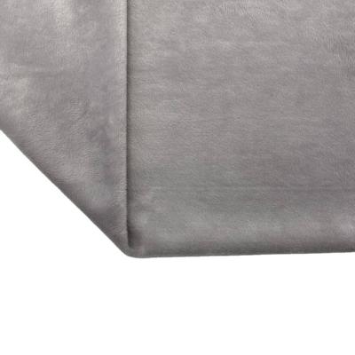 China Wholesale Super Soft Scholl Velvet Fabrics Tear-Resistant Fleece Fabric Chinese Soft In Gray Color for sale