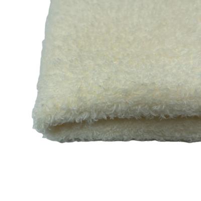 China Tear-Resistant Wholesale Fleece Fabric Soft Fur Fur In Beige Color for sale