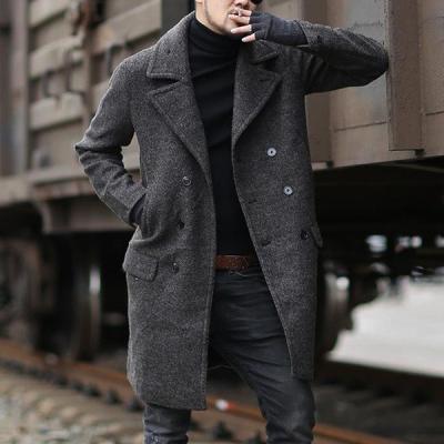 China high quality Anti-wrinkle men coat slim casual long coat winter for mens clothing mens trench coats for sale