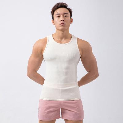 China Summer Sustainable 2022 Men's Running Quick-drying Elastic Tight Sports Tank Tops Training Solid Color Bottoming Tank Top Mens T-Shirt for sale