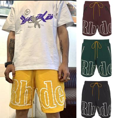 China Logo Breechcloth Drawstring Pill Men's Oversized Shorts Shorts Rhude Summer Casual Letter Viable Mens Big Size for sale