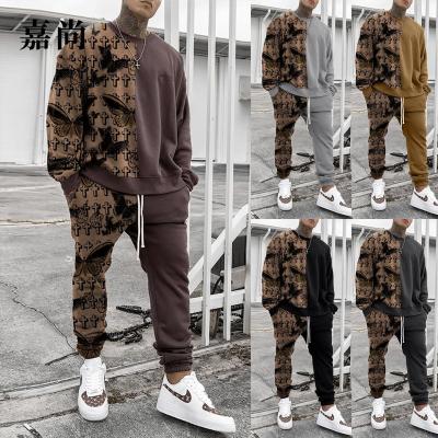 China More New Customized Sportswear Autumn Long Sleeve Trousers Casual Custom Made Size 2022 Youth Loosely Printed Men's Suit for sale