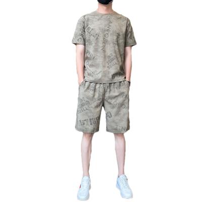 China Plus Size 2022 Hot Sale Summer Plus Size Mens Custom 2 Piece Cargo Jogging Set Shorts For Men Sweatsuits for sale