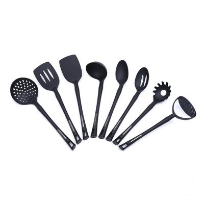 China Sustainable Unique Style 8 Piece Kitchen Tools Nylon Cookware Set With Stainless Steel Plate for sale