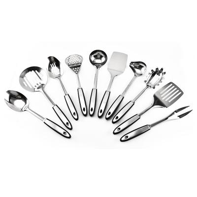 China Sustainable High Quality Stainless Steel 430 SS 9 Pieces Kitchen Tool Kit Cookware Sets for sale