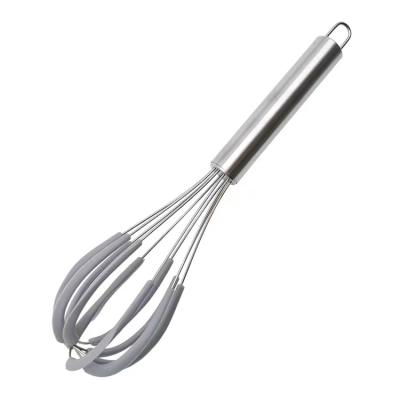 China Sustainable Handheld Kitchen Cooking Silicone Egg Beater Cream Beater for sale