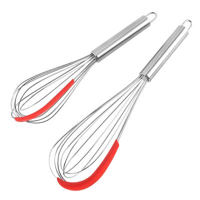 China Sustainable New Design Handheld Kitchen Cooking Tools Egg Beater Cream Beater With Silicone Scraper for sale