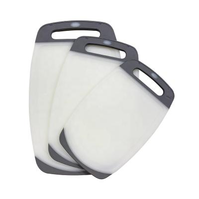 China 3 Pcs Non-Slip Plastic Index Chopper Cutting Board Set Of Viable Anti Baterials for sale