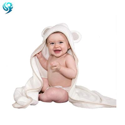 China 100% Cotton Super Soft Custom Baby Hooded Bath Towel Velvet Child Safe for sale