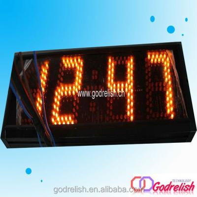 China Indoor Godrelish Large 12v Led Digital Pendulum Large Digital Blue Led Clock for sale