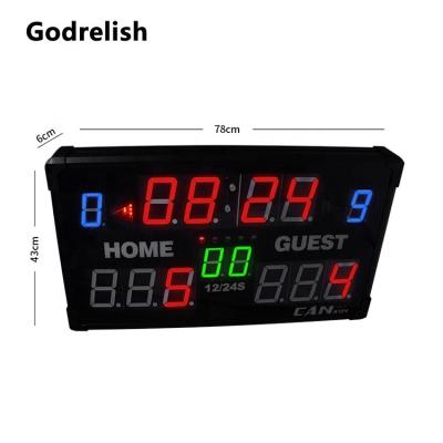 China Custom Hd Digital Indoor Multifunction Professional Football Electronic Scoreboard for sale