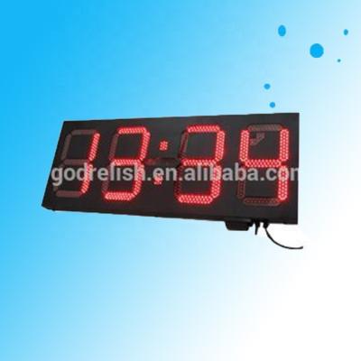 China Time and Temperature Display Panel Godrelish Clock Multifunction Outdoor Led Timer for sale