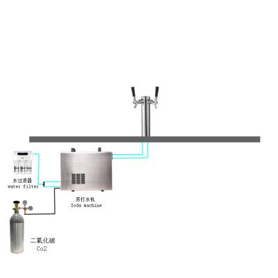 China Commercial Soda Water Maker Home Soda Water Dispenser Under The Desktop 53*22*41cm for sale