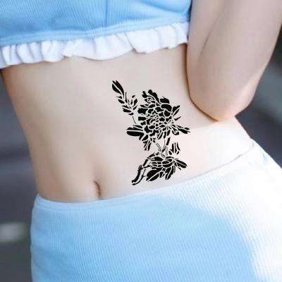 China Factory Temporary Flower Watercolor Tattoo Sticker For Women Girl Wrist Ankle Tattoo Waterproof Lavender Floral Tattoos Paper for sale