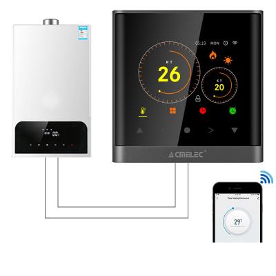 China Tuya Modern Black Underfloor Heating Wifi Smart Thermostat for Gas Boiler Room Temperature Remote Controller for Home\Aleax\DuerOS by Google for sale