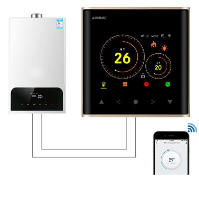 China Gold Modern Tuya Smart Underfloor Heating Wifi Thermostat for Gas Boiler Room Temperature Remote Controller for Home\Aleax\Google DuerOS for sale