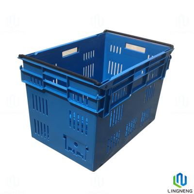 Chine Cages en plastique ventilées empilables de 80L pour fruits et légumes légères à vendre