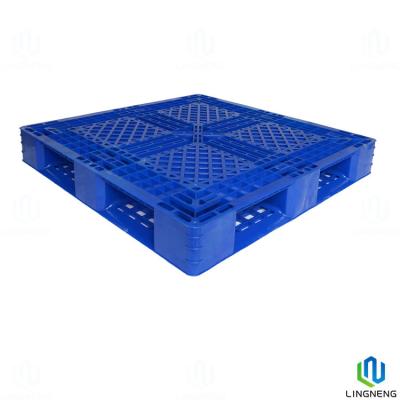 China Single Face Industrial Plastic Pallet 4 Way Entry 1100*1100*150mm for sale