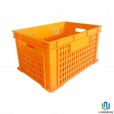 China Cesta grande rectangular gruesa de plástico Frutas y verduras Almacenamiento Ventaja Bebidas de leche Cajas en venta