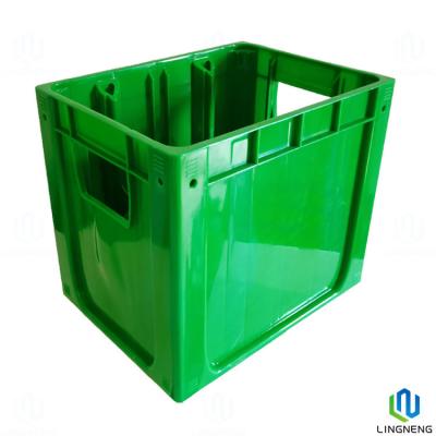 China Collapsible Stackable Storage Crates Plastic Bottle Crates Logo Customized for sale