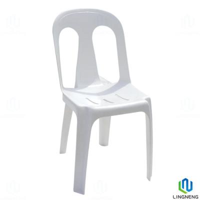 China Silla de plástico sin brazos ergonómica silla de comedor plástica en venta