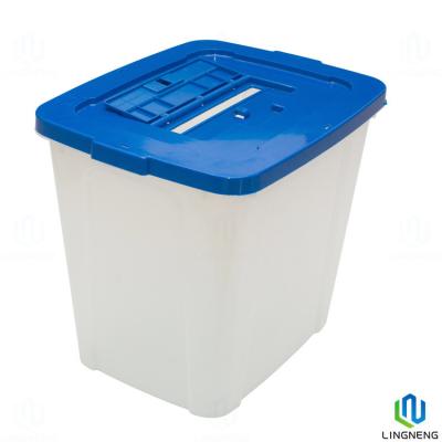 Chine Recycler 55L boîte de vote en plastique Logo personnalisé pour les élections Recycler du matériel à vendre