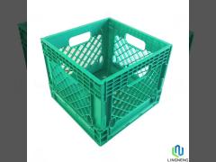 16 Quart Collapsible Milk Crate Stackable Foldable Plastic Crates For Vinyl Record And  Milk