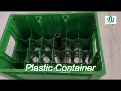 durable 65*65mm hole bottom plastic beer crates 24 holdings glass bottle crates