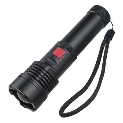 China 2021 Outdoor Multifunctional Aluminum Alloy USB Rechargeable Flashlight for sale