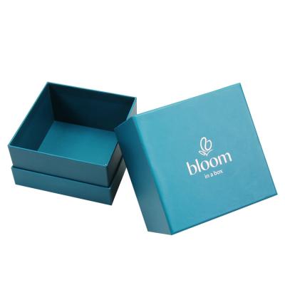 China Recyclable Turquoise Empty Luxury Custom Printing Rigid Paper Bracelet Packaging Jewelry Boxes for sale