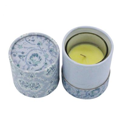 China Factory Wholesale Recyclable Custom Printing Empty Luxury Rigid Round Cylinder Paper Candle Boxes Packaging for sale