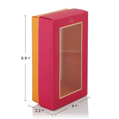 China Wholesale FSC Manufacture Recyclable Cheap Custom Printing Blank Folding Cardboard Dress Up Box With Window for sale