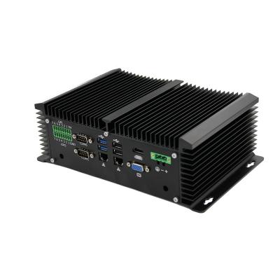 China Full Metal Case Industrial Mini PC Windows 10 Pro Fanless Desktop Computer HDMI VGA Ports for sale