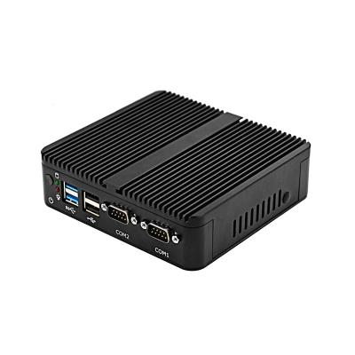 China COM Fanless 2 RJ45 LAN Mini Desktop Computer do PC 2 DB-9 RS232 de Celeron J4125 mini à venda